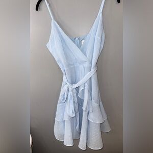 Hello Molly Powder Blue Wrap Dress